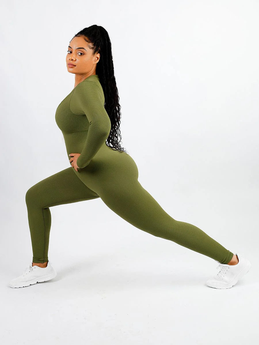 Ribbed Shaping Jumpsuit