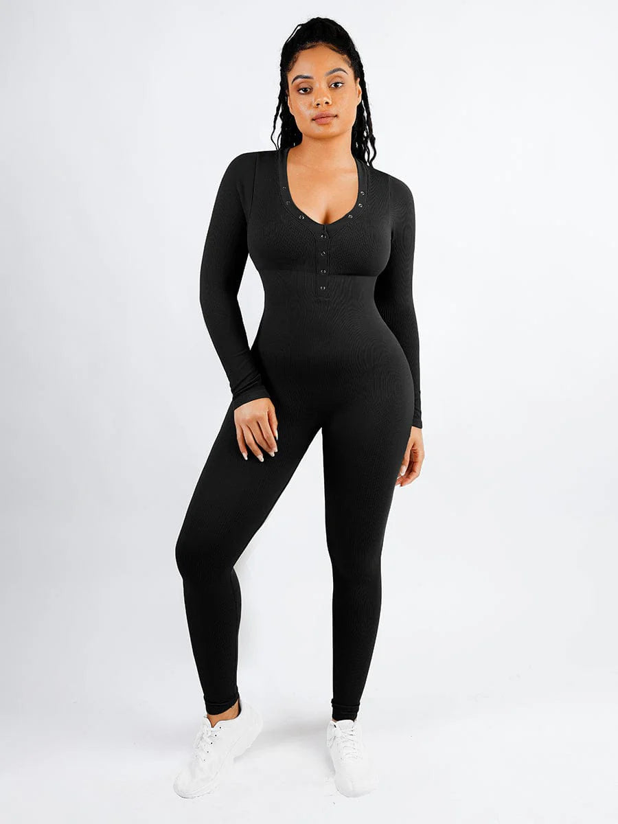 Ribbed Shaping Jumpsuit