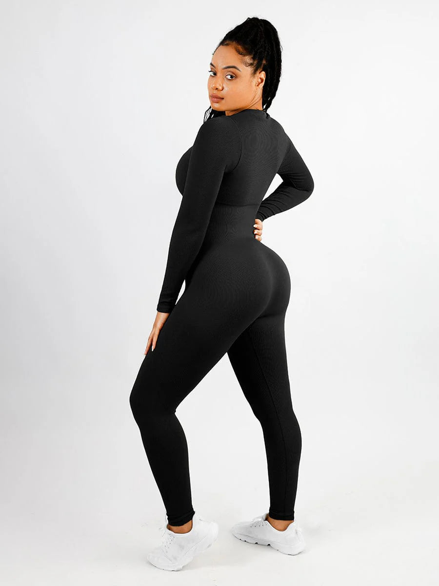Ribbed Shaping Jumpsuit