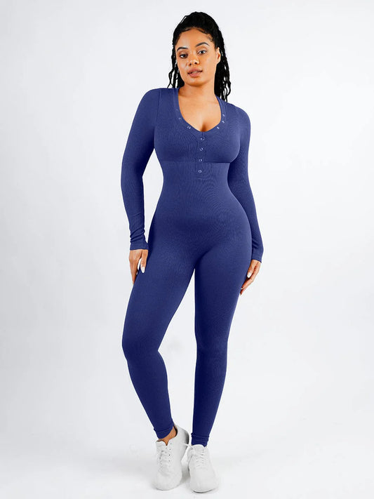 Ribbed Shaping Jumpsuit